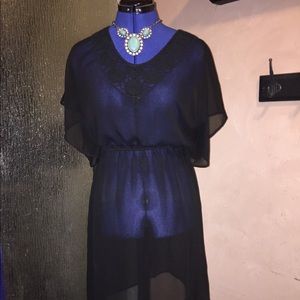 Black sheer dress